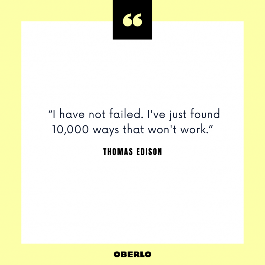 Entrepreneurial Mindset: Thomas Edison Quote