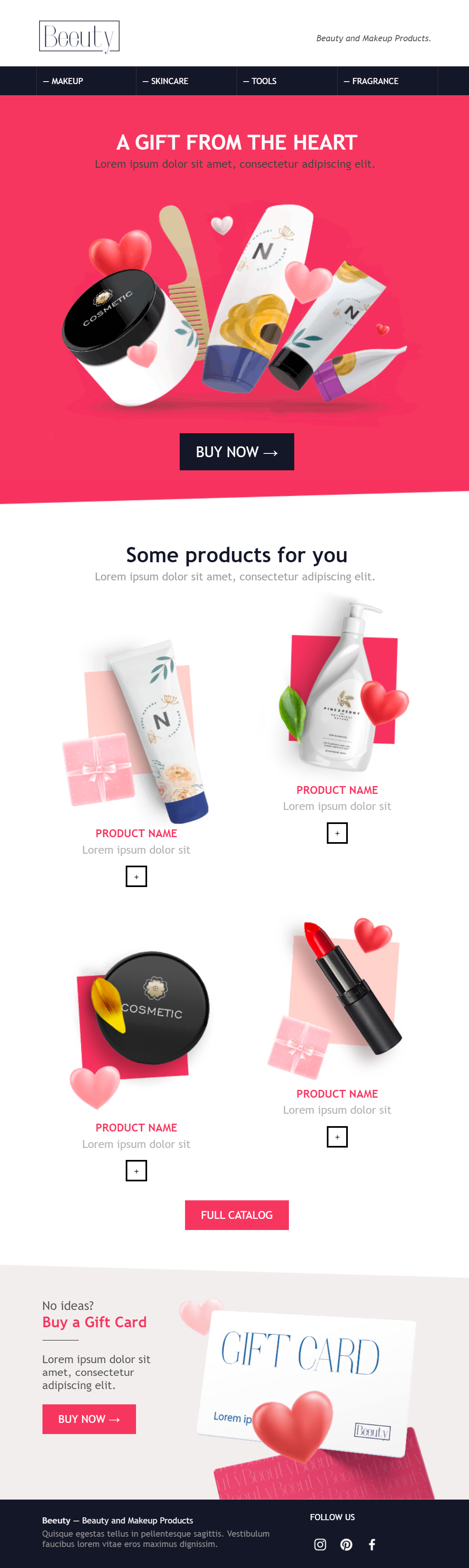 Beefree valentine's day email templates