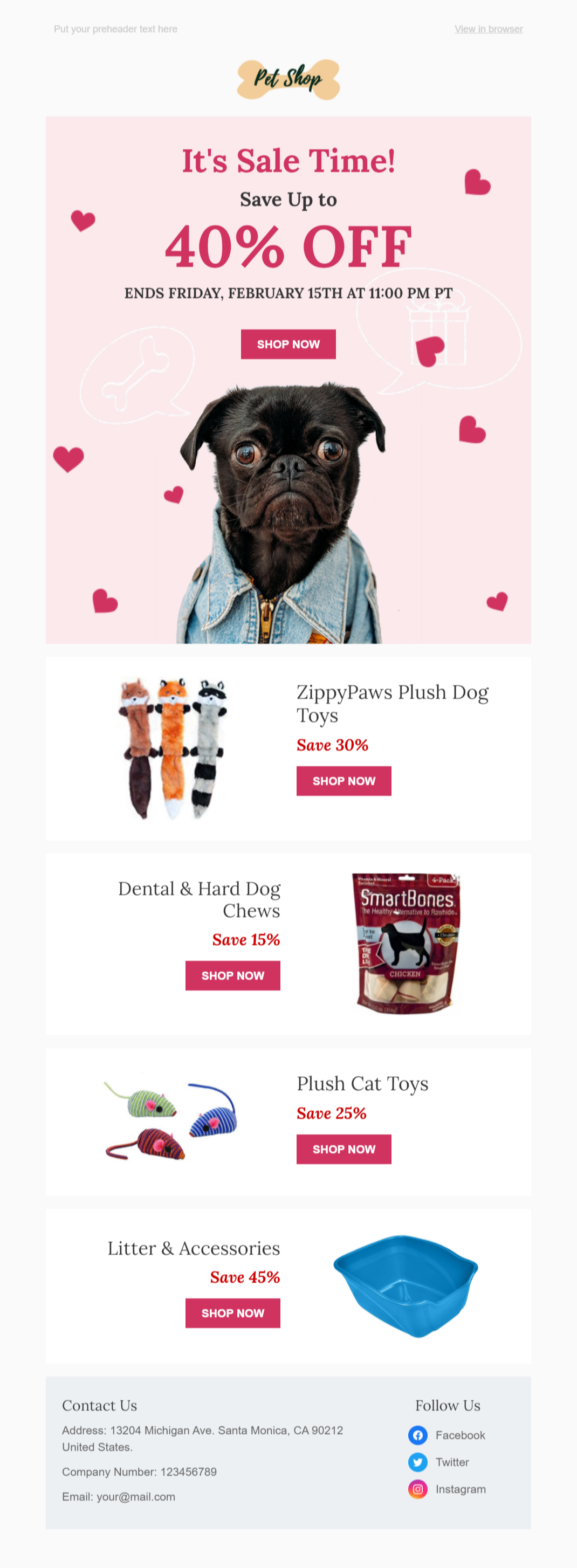 stripo valentine's day email templates