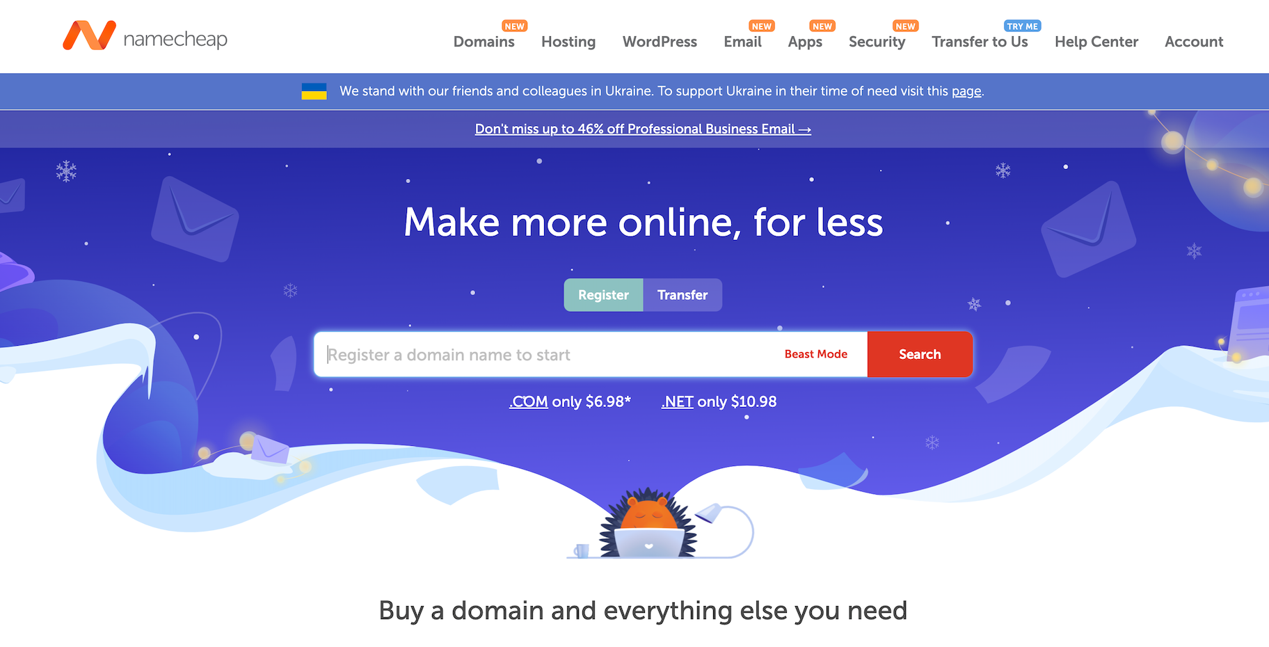 affordable domain registration: Namecheap