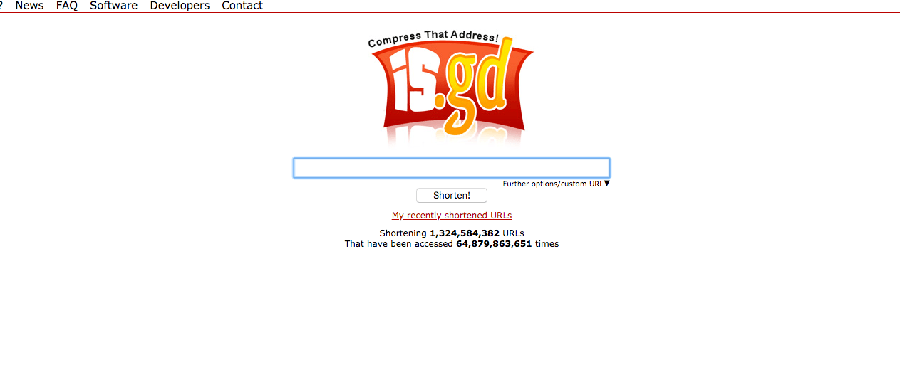 top URL shortener - is.gd