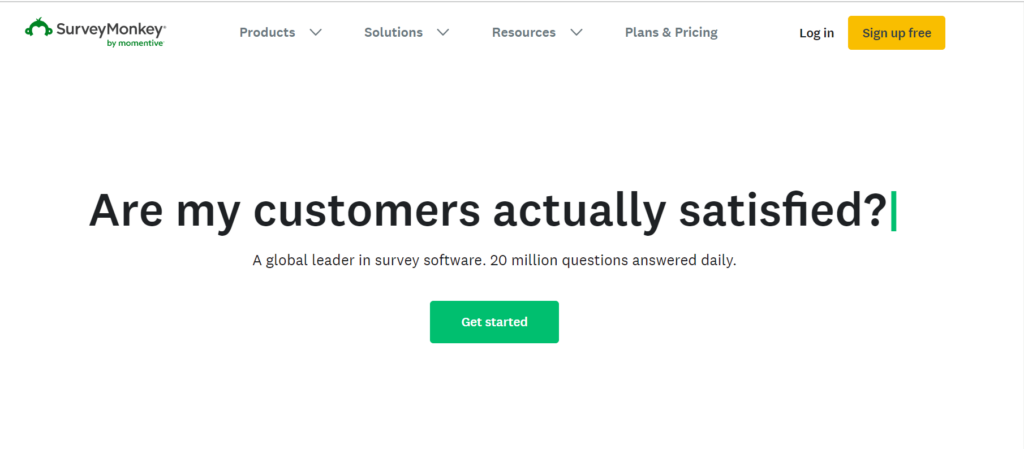 Survey Monkey SaaS tool