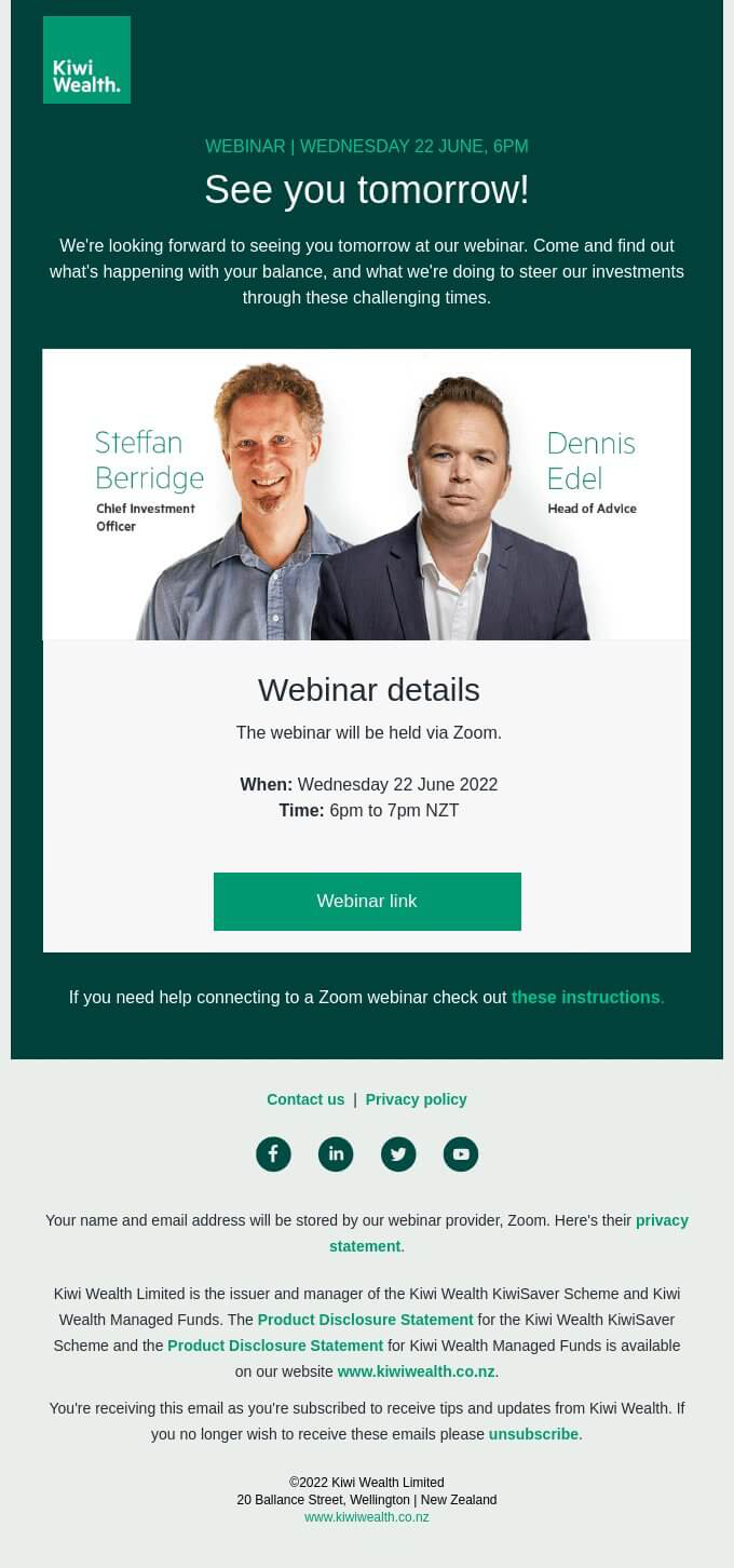 kiwi health webinar email 