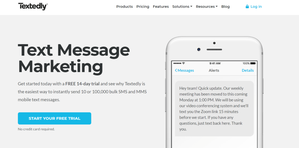 Textedly SMS marketing platform